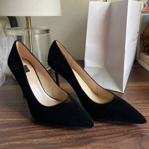 White House Black Market Velvet Heels size8